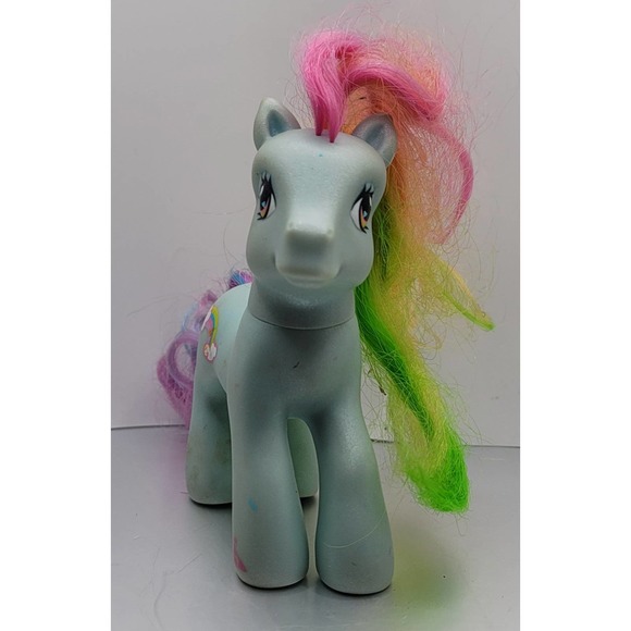 My Little Pony G2 Rainbow Dash IV Figure Blue Earth MLP 2007 Cloud ponies - Picture 3 of 4